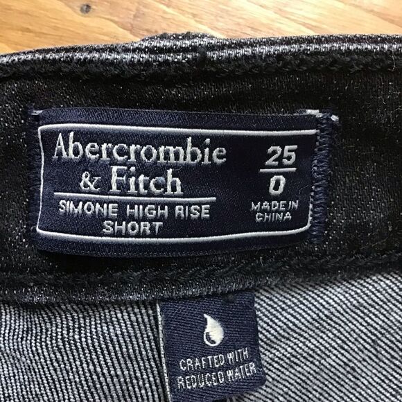 A&f High rise Simone jeans shorts 25 jorts high rise waist - Picture 3 of 7